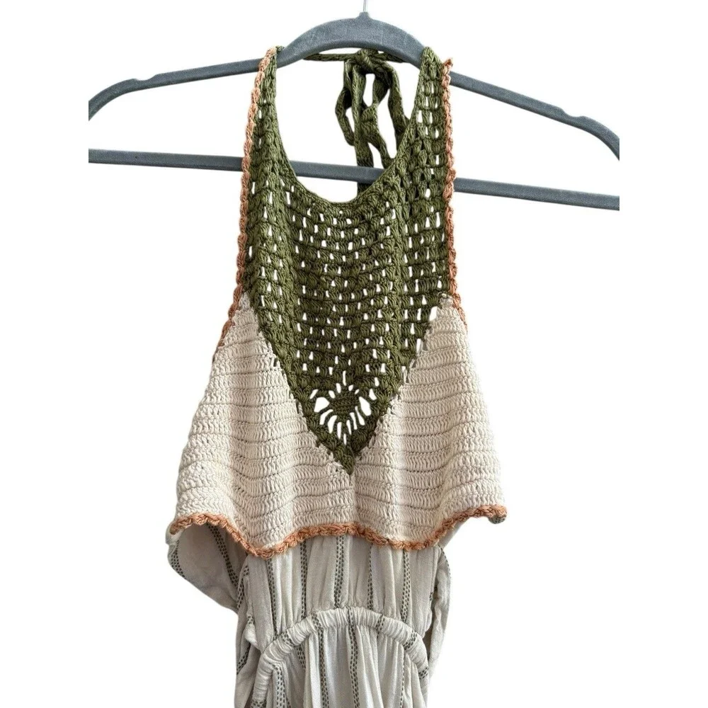 Free People Harper Maxi Dress Size Small Crochet Bust - Picture 7 of 9